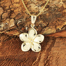 14K Yellow Gold Plumeria Pendant (S/M/L/XL/XXL) (Chain Sold Separately)