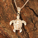 14K Pink Gold Honu (Hawaiian Turtle) Pendant (S/M) (Chain Sold Separately)