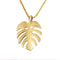 14K Yellow Gold Monstera Leaf Pendant (Chain Sold Separately)