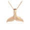 14K Pink Gold Small Whaletail Pendant Necklace