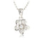 14K White Gold Plumeria Pendant with CZ (XS/S/M/L) (Chain Sold Separately)