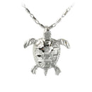 14K White Gold Honu (Hawaiian Turlte) Pendant (Chain Sold Separately)