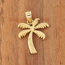 14K Yellow Gold Palm Tree Pendant (S/M) (Chain Sold Separately)