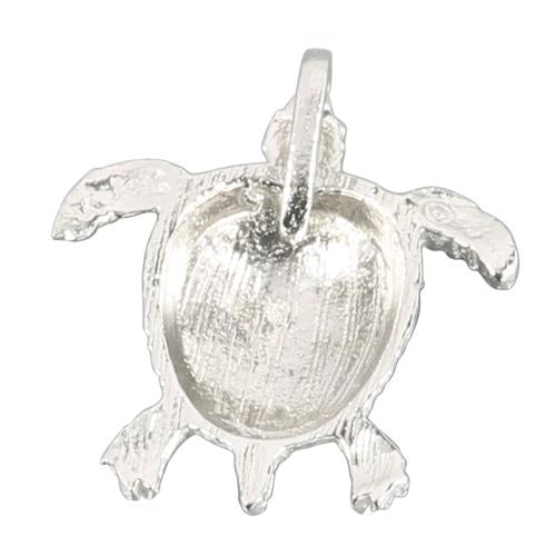 14K White Gold Honu (Hawaiian Turlte) Pendant (Chain Sold Separately)