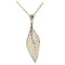 14K Yellow Gold Hollow Leaf Pendant(Chain Sold Separately)