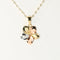 14K Tri-Color Gold Plumeria Pendant 13mm (Chain Sold Separately)