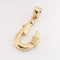 14K Yellow Gold High Polish Fish Hook Pendant (Chain Sold Separately)