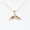 14K Yellow Gold Whale Tail Pendant (S/M) (Chain Sold Separately)