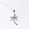 14K White Gold Palm Tree with CZ Pendant (Chain Sold Separately)