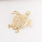 14K Yellow Gold See Through ALOHA in Honu (Hawaiian Turtle) Pendant (S/L) (Chain Sold Separately)