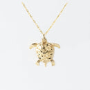 14K Yellow Gold Honu (Hawaiian Turtle) Pendant (Chain Sold Separately)