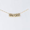 14K Yellow Gold See Through Hawaiian Scroll Tube Pendant (S/M/L) (Chain Sold Separately)