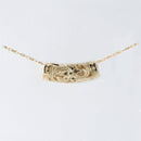 14K Yellow Gold See Through Hawaiian Scroll Tube Pendant (S/M/L) (Chain Sold Separately)