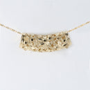 14K Yellow Gold See Through Hawaiian Scroll Tube Pendant (S/M/L) (Chain Sold Separately)