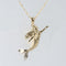 14K Two-Tone YG/WG Mermaid Pendant (Chain Sold Separately)