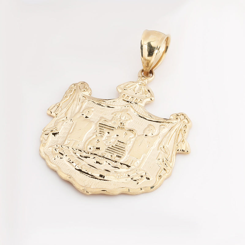 14K Yellow Gold Hawaii Coat of Arms Pendant (Chain Sold Separately)