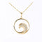 14K Yellow Gold Paved CZ Wave Pendant (Chain Sold Separately)