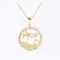 14K Yellow Gold Island in Pave CZ Circle Pendant (Chain Sold Separately)