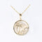 14K Yellow Gold Island with CZ Wave in Circle Pendant (Chain Sold Separately)