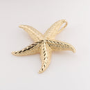 14K Yellow Gold Starfish Pendant (Chain Sold Separately)