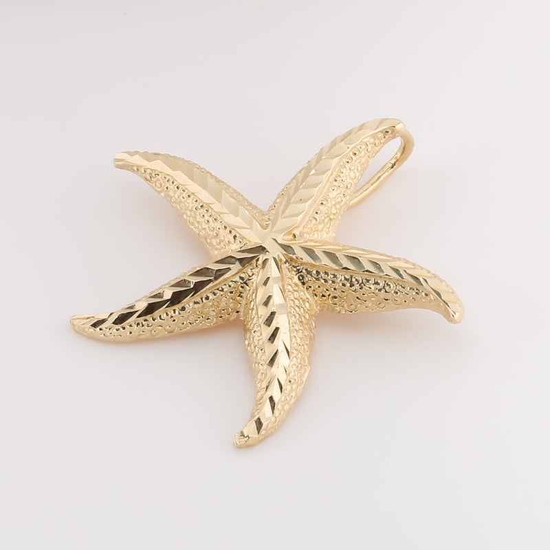 14K Yellow Gold Starfish Pendant (Chain Sold Separately)