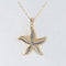 14K Two-Tone Gold (YG/WG) Starfish Pendant (Chain Sold Separately)