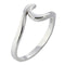 14K White Gold Wave Ring