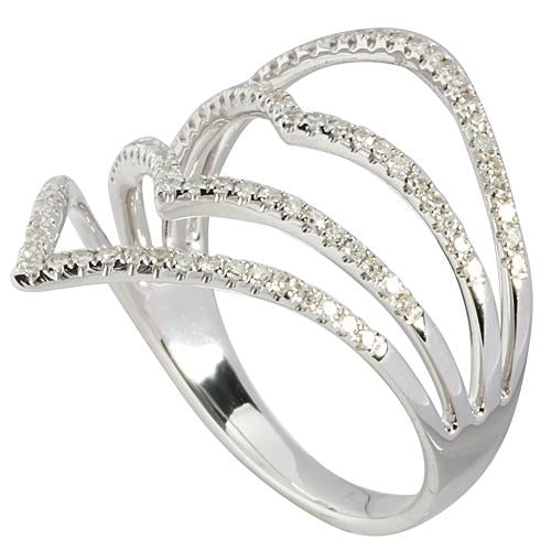 0.29 ct. t.w.  Diamond Ring in Solid 14K White Gold Crown - Hanalei Jeweler