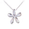 Plumeria Sterling Silver Pendant Mother-of-pearl Inlay(Chain Sold Separately) - Hanalei Jeweler