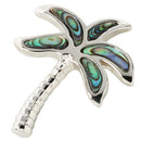 Sterling Silver Abalone Palm Tree Pendant - Hanalei Jeweler