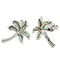Sterling Silver Abalone Palm Tree Stud Earring - Hanalei Jeweler