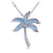 Larimar Sterling Silver Palm Tree Pendant(Chain Sold Separately) - Hanalei Jeweler