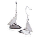 Butterfly with Mother-of-pearl Inlay Sterling Silver Hook Earring - Hanalei Jeweler