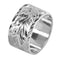 Sterling Silver Custom-Made Hawaiian Heirloom Ring Raise Letter 12mm Diamond Cut Edge(Heavy Weight)