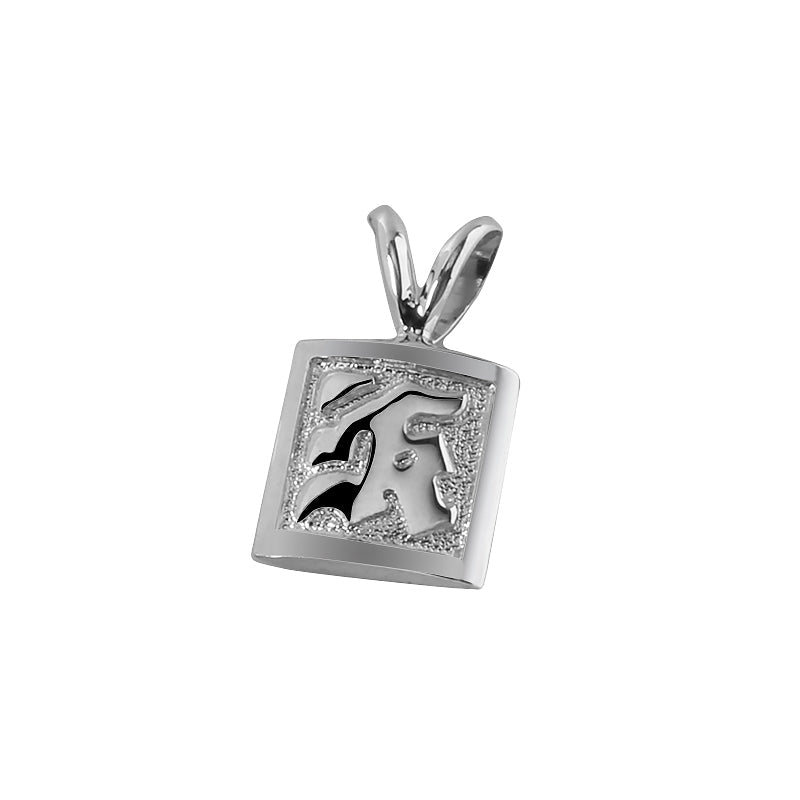 Sterling Silver Custom-Made Initial Pendant Raise Letter