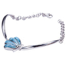 Larimar Sterling Silver Shell Bracelet - Hanalei Jeweler