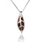 Sterling Silver Maile Leaf Koa Wood Inlaid Pendant - Hanalei Jeweler