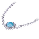 Sterling Silver Larimar Sunflower Bracelet - Hanalei Jeweler