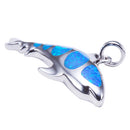 Shark Sterling Silver Opal Inlay Pendant(Chain Sold Separately) - Hanalei Jeweler