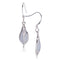 Sterling Silver Maile Leaf Mother-of-peal Inlay Hook Earring - Hanalei Jeweler
