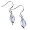 Sterling Silver Maile Leaf Mother-of-peal Inlay Hook Earring - Hanalei Jeweler