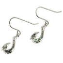 Sterling Silver Abalone Fish Hook Hook Earring - Hanalei Jeweler