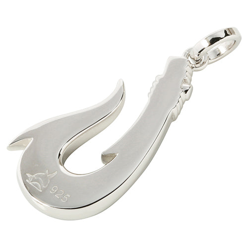 Sterling Silver Abalone Fish Hook Pendant - Hanalei Jeweler