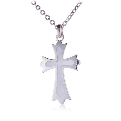Sterling-Silver-Cross-Pendant-with-Mother-of-pearl-Inlay – Hanalei Jeweler