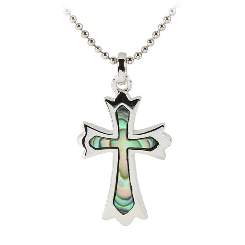 Sterling Silver Abalone Cross Pendant - Hanalei Jeweler