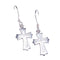 Sterling Silver Cross Hook Earring with Mother-of-pearl Inlay - Hanalei Jeweler