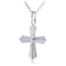 Hawaiian Scroll Engraving Cross Pendant with Mother-of-pearl Inlay(Chain sold separately) - Hanalei Jeweler