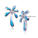 Opal Palm Tree Sterling Silver Stud Earring - Hanalei Jeweler
