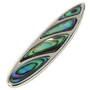 Sterling Silver Wave Abalone Surfboard Pendant - Hanalei Jeweler