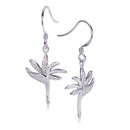 Bird of Paradise Pave Cubic Zirconia Sterling Silver Hook Earring - Hanalei Jeweler